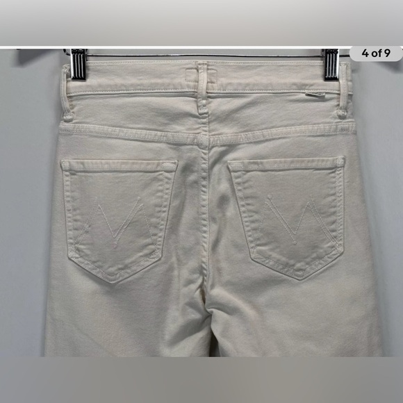 Mother The Insider Crop Step Fray Raw Hem Toasted Ivory So Far Gone Women’s 26 - Picture 3 of 10